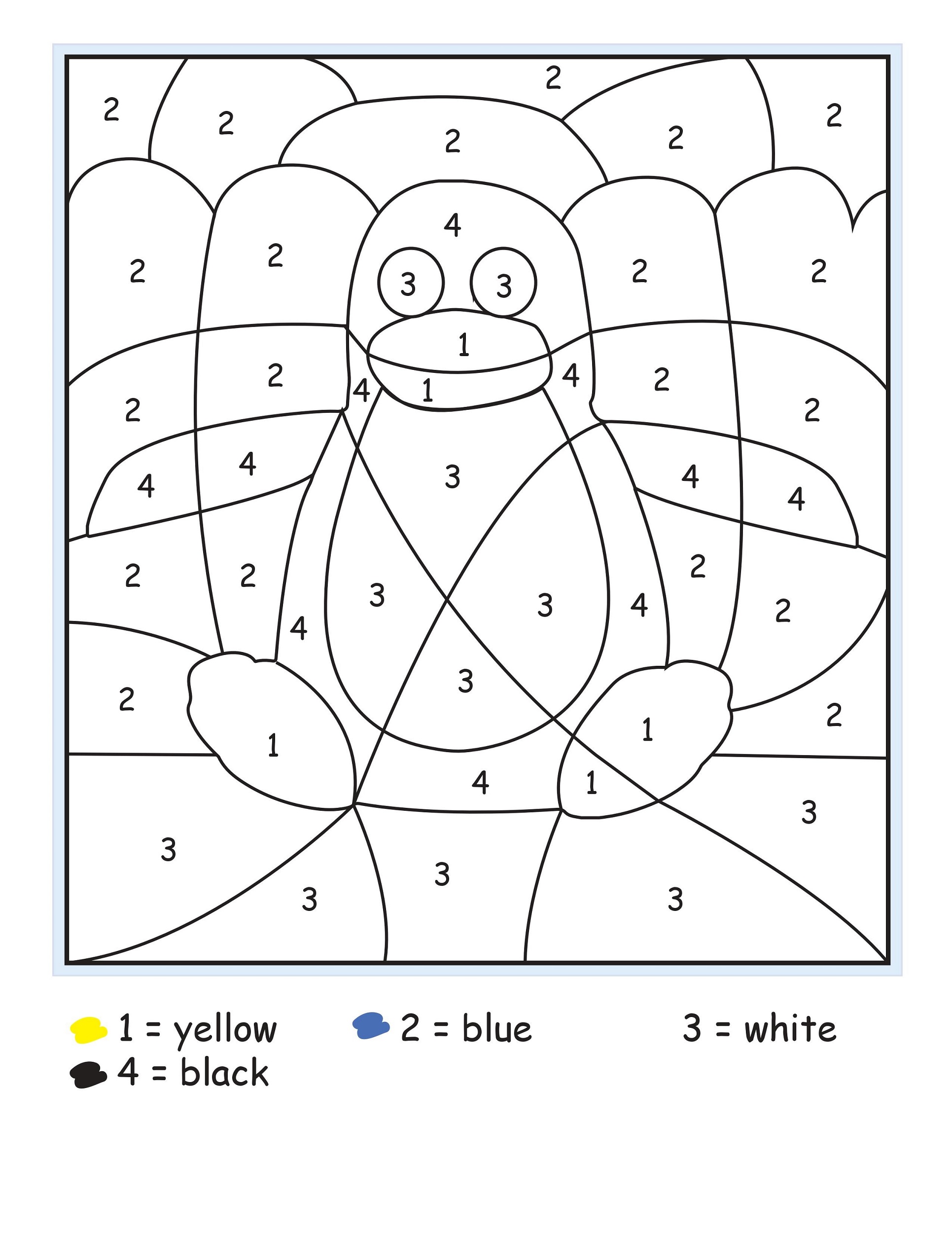 45 Color By Number Coloring Sheets 23