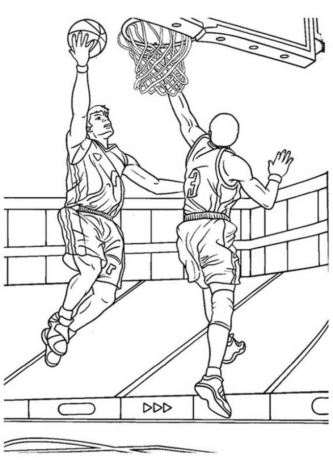 45 Coloring Page Of A Basketball 16