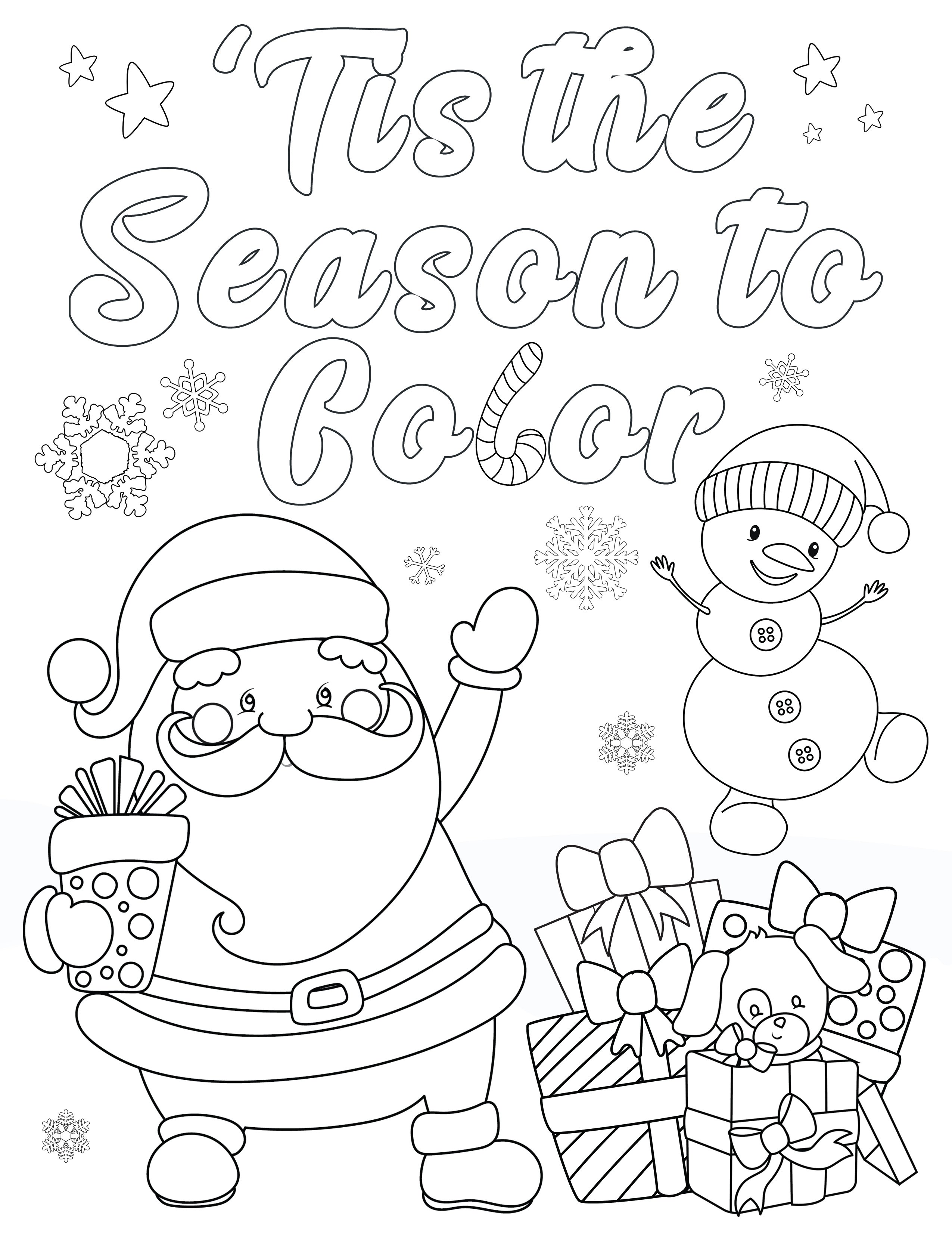 50 Christmas Coloring Sheets Printable 9