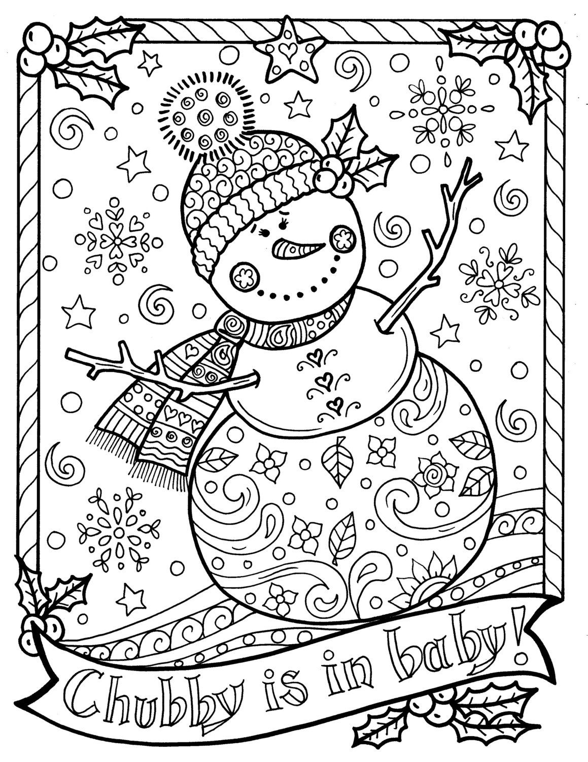 50 Winter Holiday Coloring Pages 4