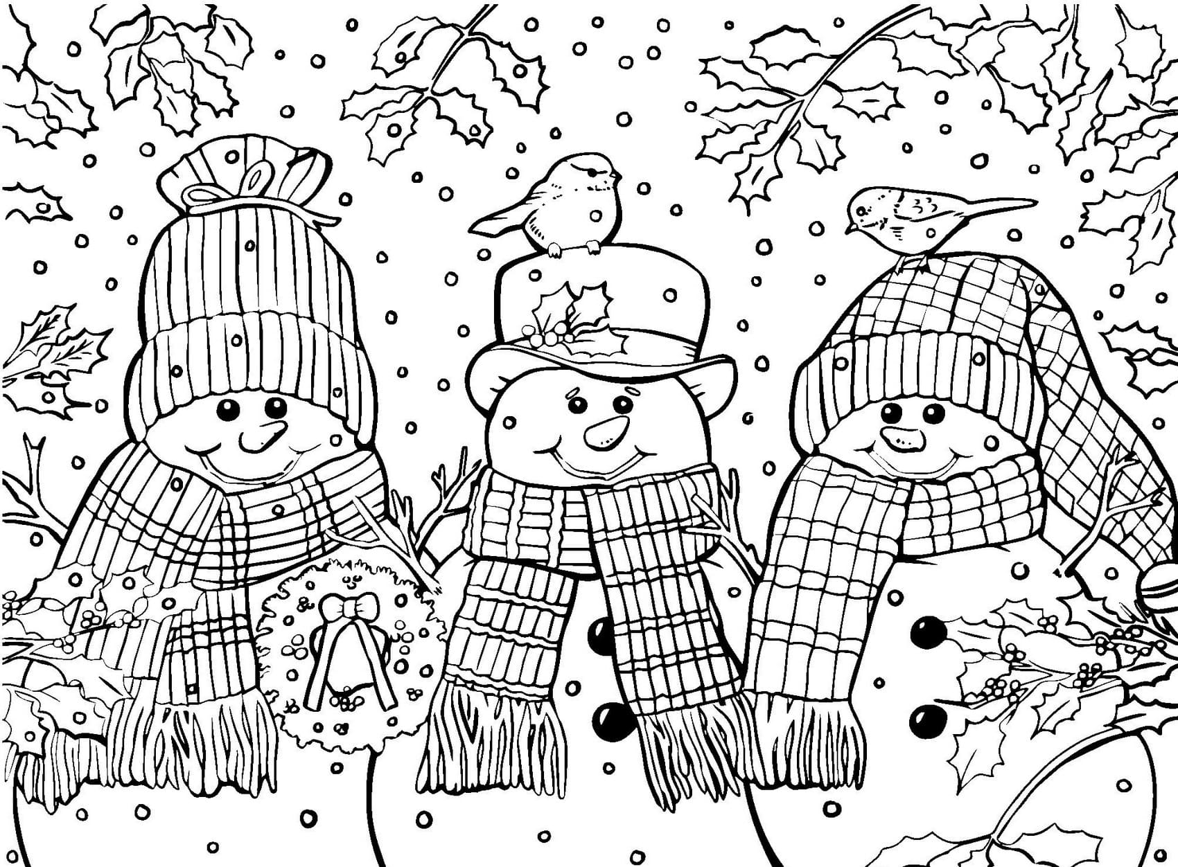 50 Winter Coloring Pages 12