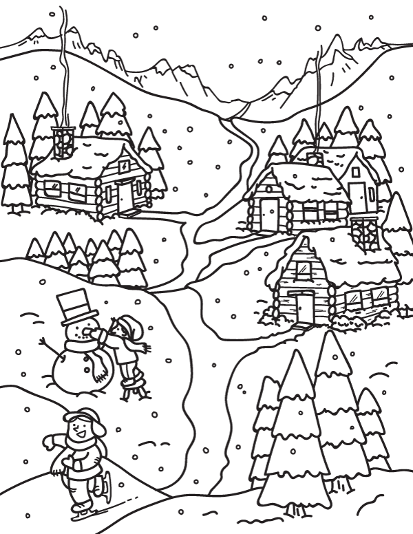 50 Winter Coloring Pages 28