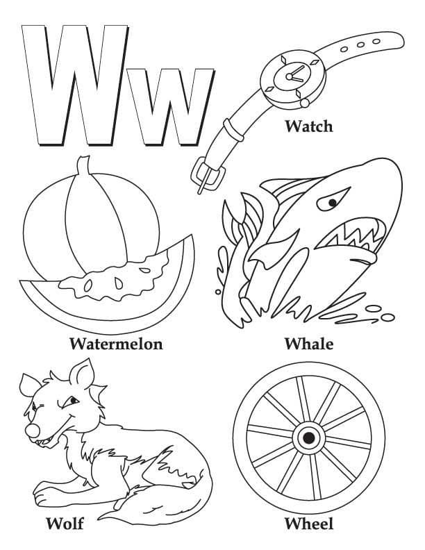 80 Printable W Coloring Page 70