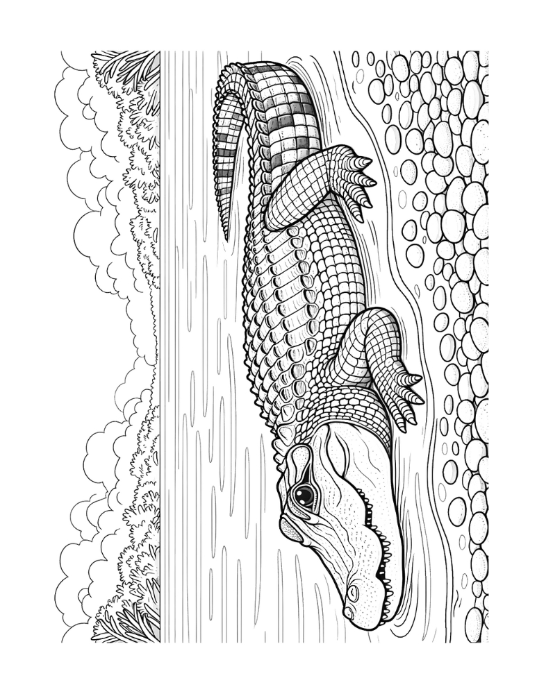 60 Printable Coloring Picture Of Alligator 43